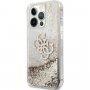 Guess Big 4G Liquid Glitter Gold tok - iPhone 13 Pro Max - arany