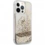 Guess Big 4G Liquid Glitter Gold tok - iPhone 13 Pro Max - arany