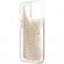 Guess Big 4G Liquid Glitter Gold tok - iPhone 13 Pro Max - arany