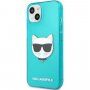 Karl Lagerfeld Choupette Head tok - iPhone 13 mini - türkizkék