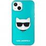 Karl Lagerfeld Choupette Head tok - iPhone 13 mini - türkizkék