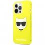 Karl Lagerfeld Choupette Head tok - iPhone 13 Pro - neon sárga