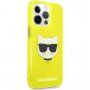 Karl Lagerfeld Choupette Head tok - iPhone 13 Pro - neon sárga