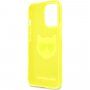 Karl Lagerfeld Choupette Head tok - iPhone 13 Pro - neon sárga