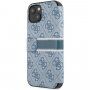 Guess 4G Printed Stripe flip cover borító - iPhone 13 - kék