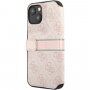 Guess 4G Printed Stripe flip cover borító - iPhone 13 mini - rózsaszín