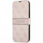 Guess 4G Printed Stripe flip cover borító - iPhone 13 Pro - rózsaszín
