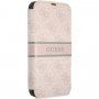 Guess 4G Printed Stripe flip cover borító - iPhone 13 Pro - rózsaszín