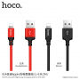 HOCO fonott töltő kábel Apple iPhone / iPad / iPod - 1m - fekete