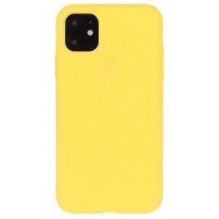Tok puha műanyagból - iPhone 13 - sárga