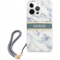 Guess Marble Stripe tok - iPhone 13 Pro Max - kék
