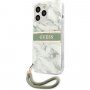 Guess Marble Stripe tok - iPhone 13 Pro Max - zöld