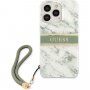 Guess Marble Stripe tok - iPhone 13 Pro Max - zöld
