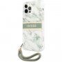 Guess Marble Stripe tok - iPhone 12 Pro Max - zöld
