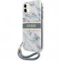 Guess Marble Stripe tok - iPhone 11 - kék