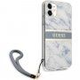 Guess Marble Stripe tok - iPhone 11 - kék