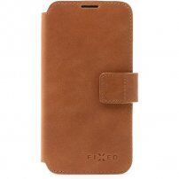 FIXED ProFit bőr flip cover tok - iPhone 13 mini - barna