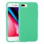 Szilikon tok fonott mintával - iPhone 7 Plus / 8 Plus - türkizkék
