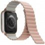 UNIQ Revix kétoldalas szíj - Apple Watch 42mm / 41mm / 40mm / 38mm - rózsaszín-bézs