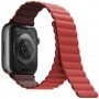 UNIQ Revix kétoldalas szíj - Apple Watch 42mm / 41mm / 40mm / 38mm - borvörös