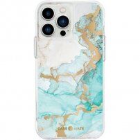 Case Mate Tough Print márvány tok - iPhone 13 Pro Max - türkizkék