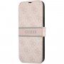 Guess 4G Printed Stripe flip cover borító - iPhone 13 - rózsaszín