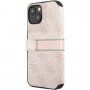 Guess 4G Printed Stripe flip cover borító - iPhone 13 - rózsaszín