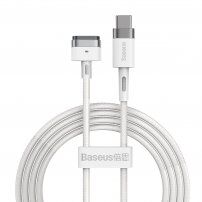 Baseus mágneses töltőkábel MagSafe 2 (T-alakú) / USB-C csatlakozóval - Macbook - 2m - fehér