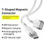 Baseus mágneses töltőkábel MagSafe 2 (T-alakú) / USB-C csatlakozóval - Macbook - 2m - fehér