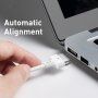 Baseus mágneses töltőkábel MagSafe 2 (T-alakú) / USB-C csatlakozóval - Macbook - 2m - fehér