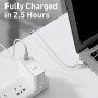 Baseus mágneses töltőkábel MagSafe 2 (T-alakú) / USB-C csatlakozóval - Macbook - 2m - fehér