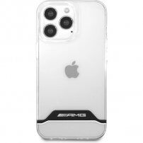 AMG White Stripes tok - iPhone 13 Pro Max - átlátszó