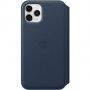 Eredeti Apple Folio bőr borító -- iPhone 11 Pro Max - mélytengeri kék