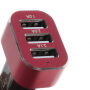 iFans autós ügyvezető töltő (5.1A) három USB porttal - Apple iPhone / iPad / iPod - fekete-piros