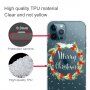 Transzparens tok puha műanyagból - iPhone 13 Pro Max - karácsonyi virágfüzér