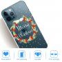Transzparens tok puha műanyagból - iPhone 13 Pro Max - karácsonyi virágfüzér