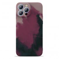 Védőtok akvarell mintával - iPhone 13 Pro Max - rózsaszín