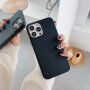 Védőtok csillámokkal - iPhone 13 Pro Max - fekete