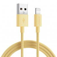 JOYROOM fonott adat- és töltő kábel USB-A / Lightning - iPhone / iPad / iPod / AirPods - 1 m - sárga