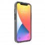 Keresztmintás átlátszó védőtok - iPhone 13 mini - fekete