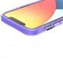Keresztmintás átlátszó védőtok - iPhone 13 mini - lila
