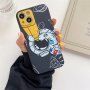 Puha műanyag tok - asztronauta az űrben - iPhone 12 Pro Max - fekete