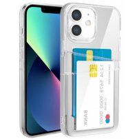 Transzparens tok kártyatároló rekeszekkel - iPhone 12 - átlátszó