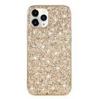 Védőtok flitterekkel - iPhone 12 Pro Max - arany