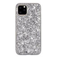 Védőtok flitterekkel - iPhone 11 - ezüst