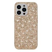 Védőtok flitterekkel - iPhone 13 Pro Max - arany