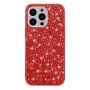 Védőtok flitterekkel - iPhone 13 Pro - piros