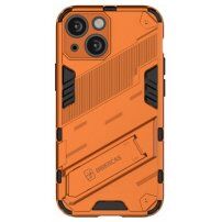 Tartós védőtok állvánnyal - iPhone 13 - narancssárga