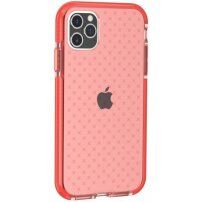 Keresztmintás átlátszó védőtok - iPhone 11 Pro - narancssárga