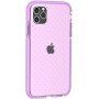Keresztmintás átlátszó védőtok - iPhone 11 Pro Max - lila